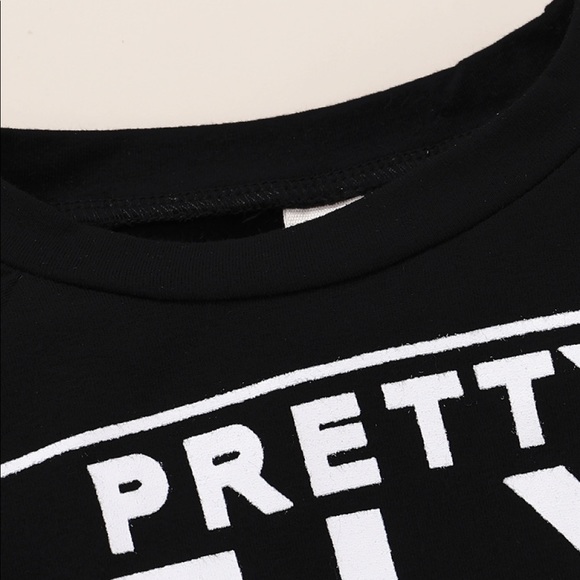 NWOT PRETTY FLY Sweatshirt and Pants Set. Size: 18-24M Color: Black - Picture 3 of 6